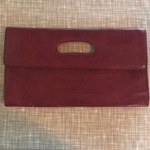 Red HOBO leather clutch